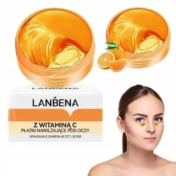 Lanbena 60 шт. гелевые патчи для глаз с витамином С и гидрогелем