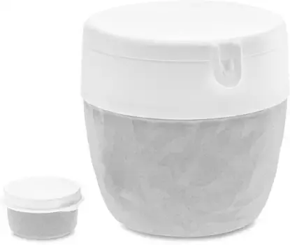 Ланч-бокс KOZIOL "BENTOBOX L", (1 шт.), можно мыть в посудомоечной машине, без меламина, включая мини-контейнеры для заправки, 800 мл 14,2х13х13,5 см, цвет organic grey