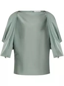 Lanvin атласная блузка, зеленый
