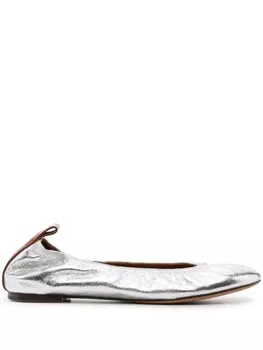 Lanvin балетки с эффектом металлик, золотистый