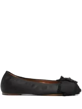 Lanvin балетки с бантом, черный