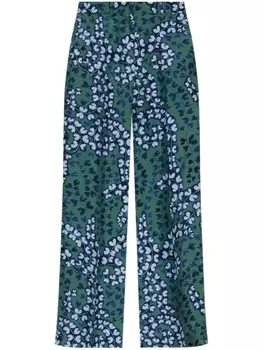 Lanvin брюки со складками, зеленый