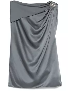 Lanvin драпированный топ с кольцом Arpge, синий