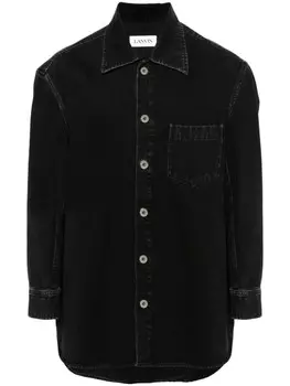 Lanvin джинсовая рубашка-кокон, серый