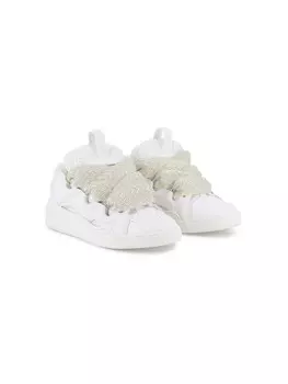 Lanvin Enfant кроссовки со вставками, белый