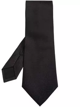 Lanvin галстук с жаккардовым узором, черный