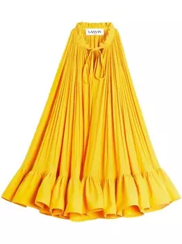 Lanvin мини-платье с оборками, желтый