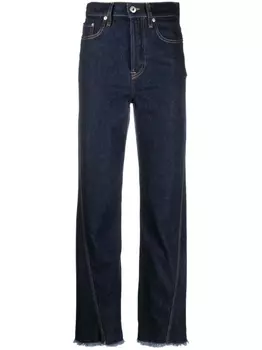 Lanvin прямые джинсы с бахромой, синий