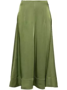 Lanvin расклешенная юбка миди, зеленый