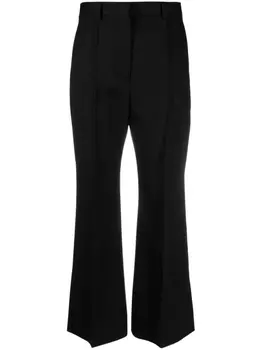 Lanvin расклешенные шерстяные брюки, черный