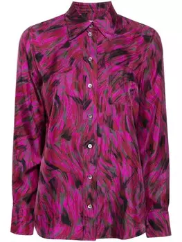 Lanvin рубашка с абстрактным узором, розовый