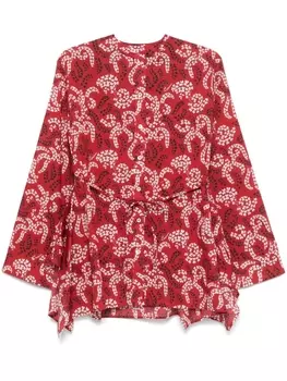 Lanvin рубашка с принтом, красный