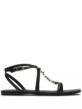 Lanvin сандалии с цепочкой, черный