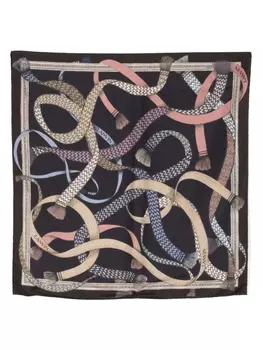 Lanvin шелковый платок с принтом, синий