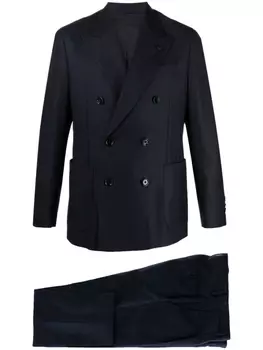 Lardini костюм в клетку глен, синий