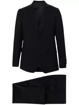 Lardini шерстяной костюм с однобортным пиджаком, синий