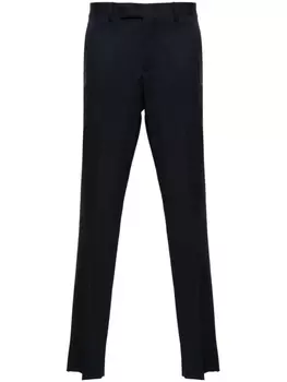 Lardini шерстяные брюки строгого кроя, синий