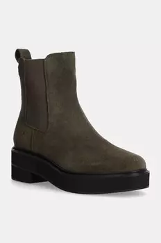 Lauren Ralph Lauren Adrianna замшевые ботинки челси, зеленый