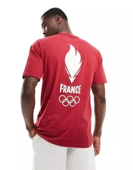 Le Coq Sportif – Equipe De France Paris 2024 – красная футболка с принтом на спине