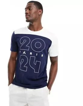 Le Coq Sportif - Париж 2024 - Футболка темно-синего цвета