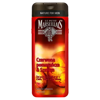Le Petit Marseillais Red Orange&Saffron увлажняющий гель для душа для мужчин, 400 мл
