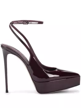 Le Silla туфли Uma 140 с ремешком на пятке, красный