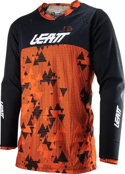Джерси Leatt 4.5 Enduro Digital Мотокросс, черно-оранжевые