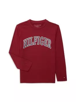 Легендарная футболка с логотипом для мальчиков Tommy Hilfiger, цвет Rouge