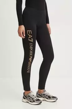 Леггинсы EA7 Emporio Armani, черный