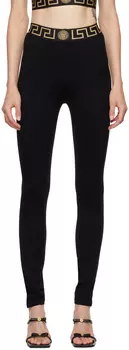 Леггинсы Greca Border Versace Underwear, черный