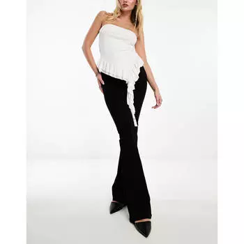 Леггинсы Mango Slim Fit Flare, черный