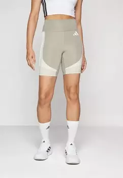 Леггинсы OPTIME ESSENTIALS STASH POCKET SHORT LEGGINGS adidas Performance, бежевый