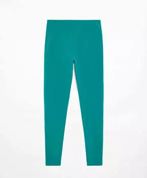 Леггинсы Oysho Compressive Core Control Ankle-Length, бирюзовый