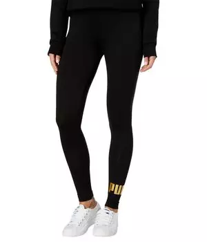 Леггинсы Puma Essentials Metallic, черно-золотистый