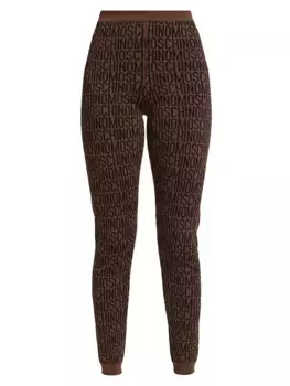 Леггинсы с логотипом Moschino, цвет fantasy print brown
