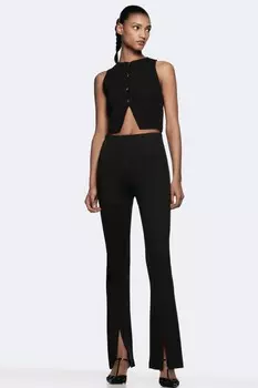 Леггинсы с разрезами ZARA, черный