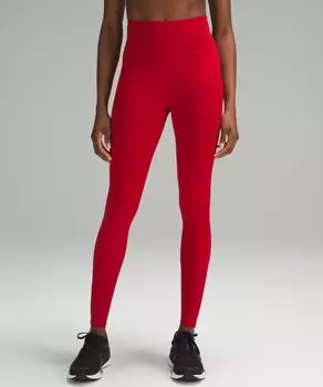 Леггинсы с высокой посадкой Base Pace Lululemon, красный