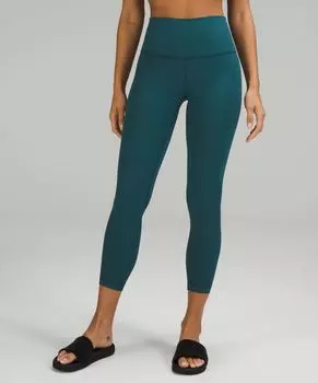 Леггинсы с высокой посадкой в рубчик Align Lululemon, зеленый