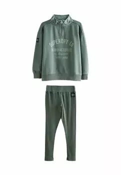 Леггинсы SET Superdry, зеленый
