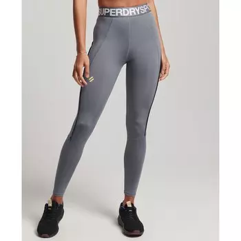 Леггинсы Superdry Train Branded Elastic, серый