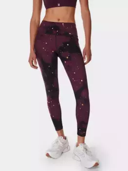 Леггинсы Sweaty Betty Power 7/8 Workout, цвет purple/ditsy/sun