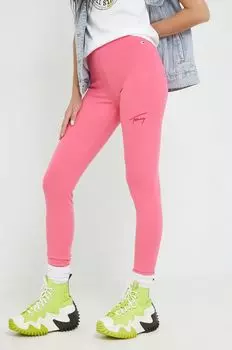 Леггинсы Tommy Jeans, розовый