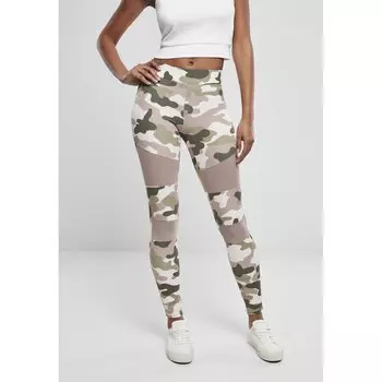 Леггинсы Urban Classics Camouflage Tech, розовый