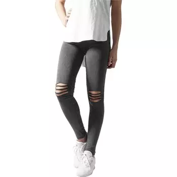 Леггинсы Urban Classics Cutted Knee, черный
