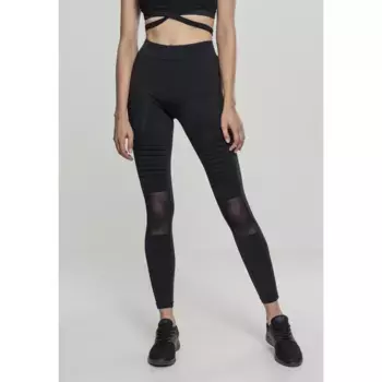 Леггинсы Urban Classics Mesh Biker, черный