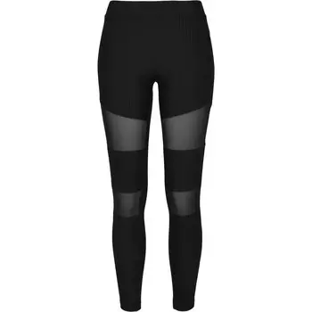 Леггинсы Urban Classics Ribbed, черный