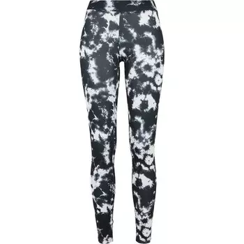 Леггинсы Urban Classics Tie Dye, черный