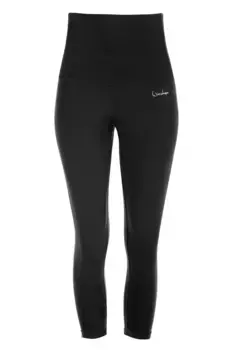 Леггинсы Winshape "Functional Power Shape 7/8-Tights HWL302", высокая талия с эффектом контроля живота, черный
