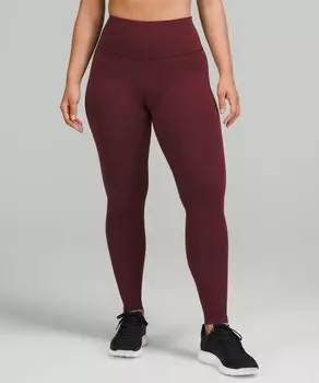 Леггинсы Wunder Train Contour Fit с высокой посадкой, Lululemon, красный