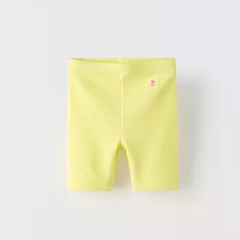 Леггинсы Zara Summer Camp Ribbed Label, желтый